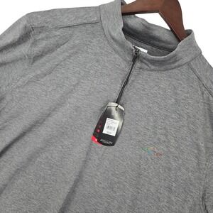 Greg Norman NWT XL 1/4 Zip Pullover Mens Iron Heather Golf G2F22K323